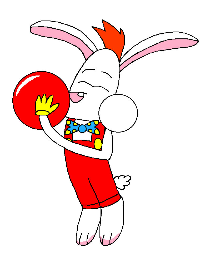 Roger Rabbit was blowing a red balloon by Lahmom2000 on DeviantArt