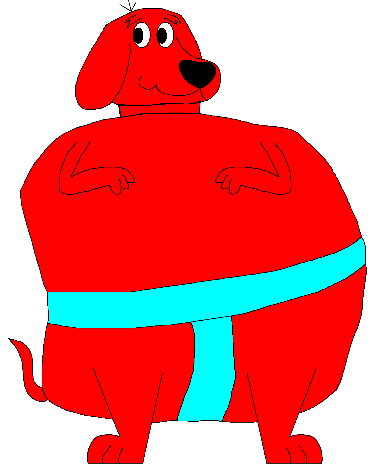 Sumo Clifford wearing his Cyan Mawashi by Lahmom2000 on DeviantArt