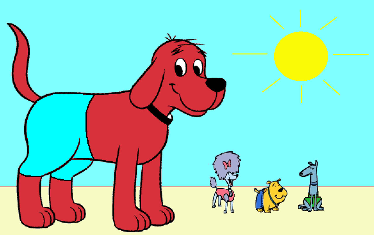 Clifford Cleo T-Bone and Mac in the beach by Lahmom2000 on DeviantArt