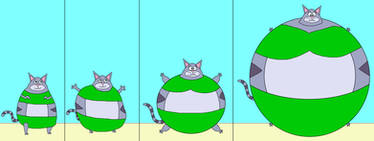 Chloe inflated into a balloon