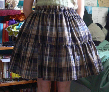 Brown plaid lolita skirt