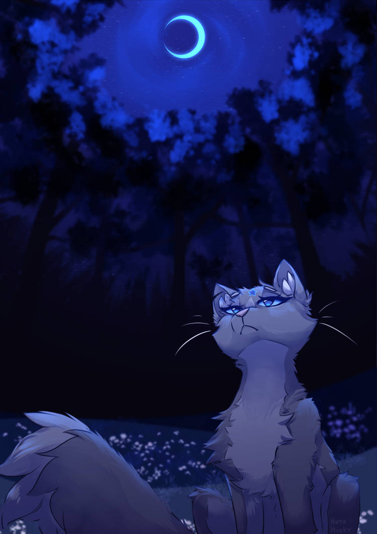 Bluebirds in the Moonlight — loafpaw: made this impromptu warrior