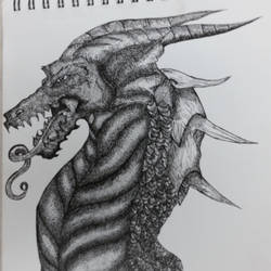 Dragon ink drawing