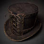 Steampunk top hat stylized old bronze.