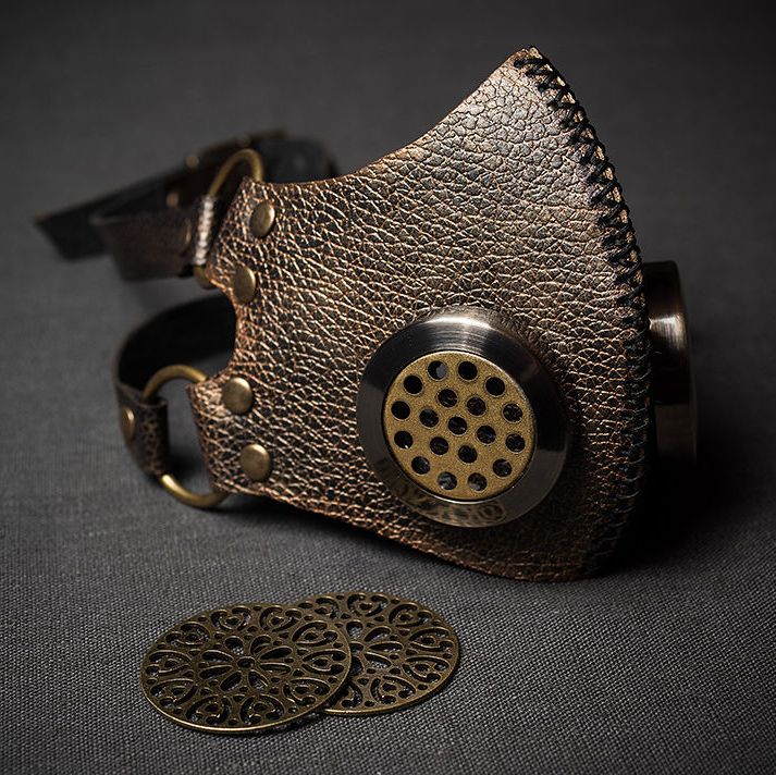Steampunk respirator gas mask old bronze by ElBorodero Steampunk respirator gas mask old bronze by ElBorodero