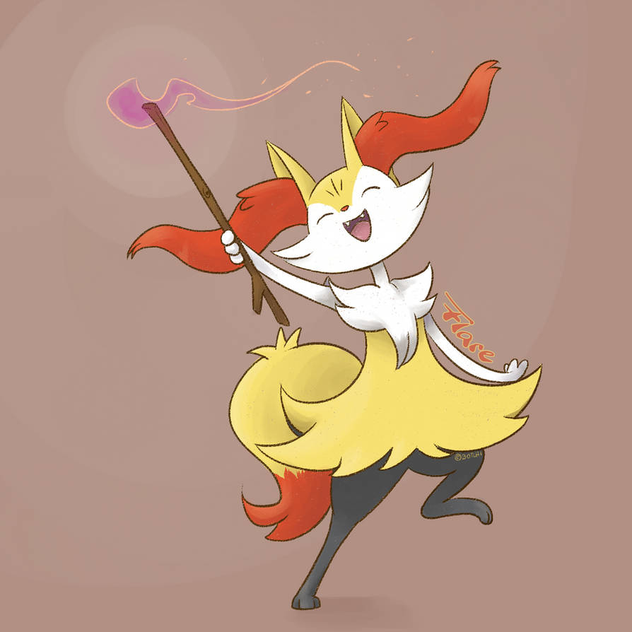PKMN- Flare, my Braixen by KiiroiTanuki