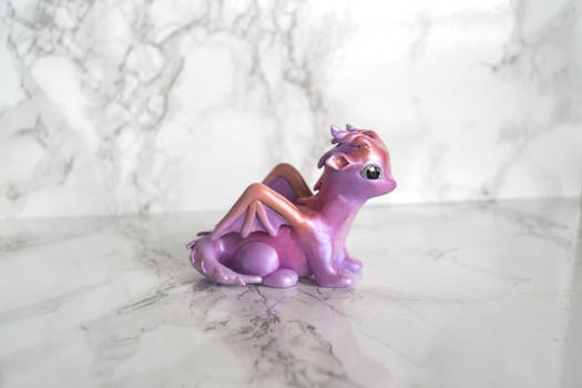 Purple and Peach Clay Dragon