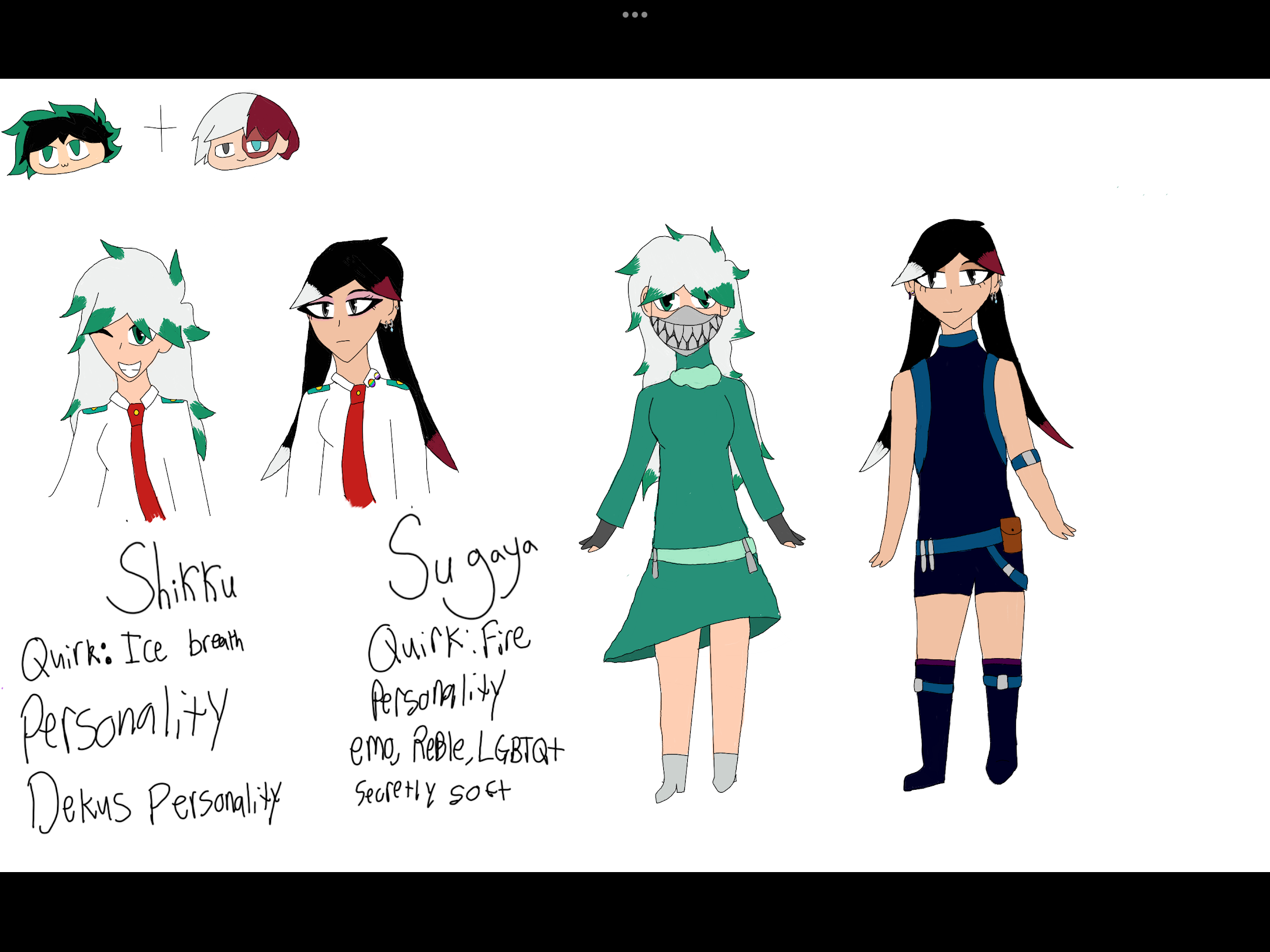 MHA characters kids Shikku and Sugaya Todoroki by 0nlydragons on DeviantArt