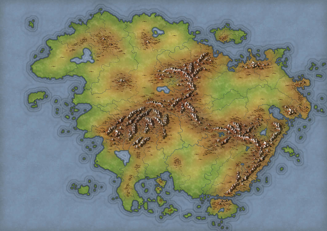 Worldbuilding Continent Map WIP - 2 by lancedART on DeviantArt