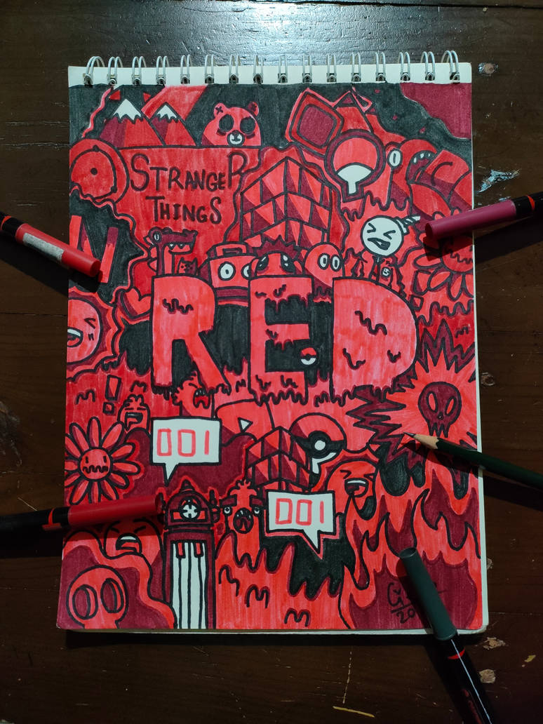 All Red Drawings I draw a doodle art but only using red colors by cikooajah on DeviantArt