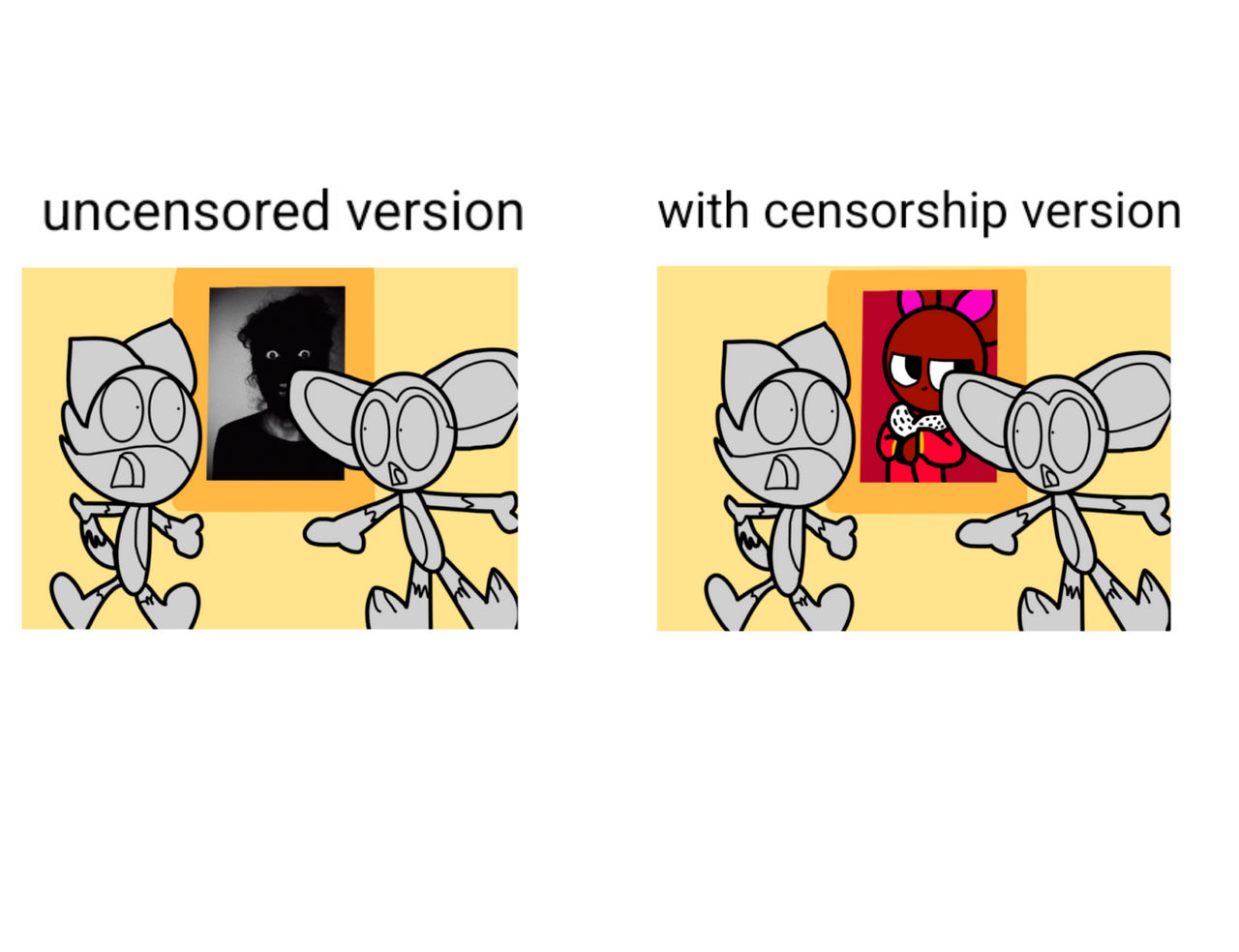 Censor Deviantart comparison of censored scene with uncensored by Va919530 on DeviantArt