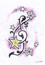 tattoo clef with stars