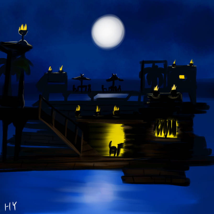Rusty Rafts Night Raft at Night by hikariyuushi on DeviantArt