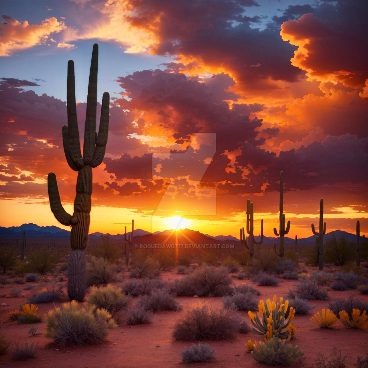 A Beautiful Sunset in Arizona by RogueDawg777 on DeviantArt
