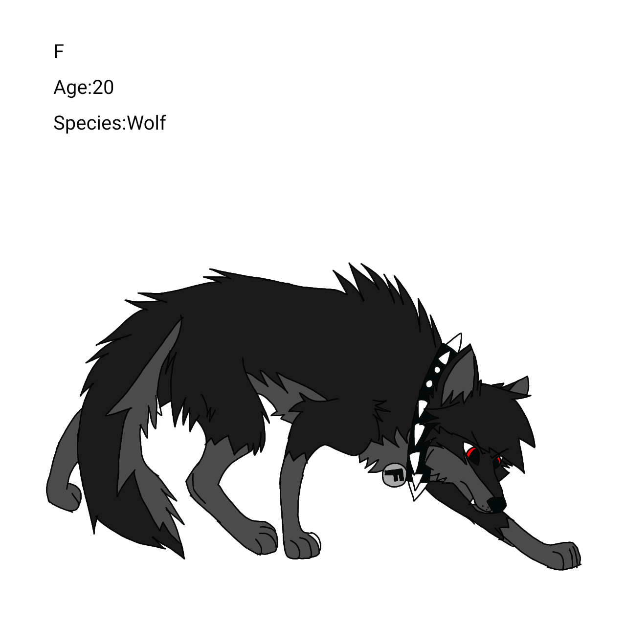 Alphabet Lore pet AU) F The Wolf Pup Crying by SparkyAnimate1205