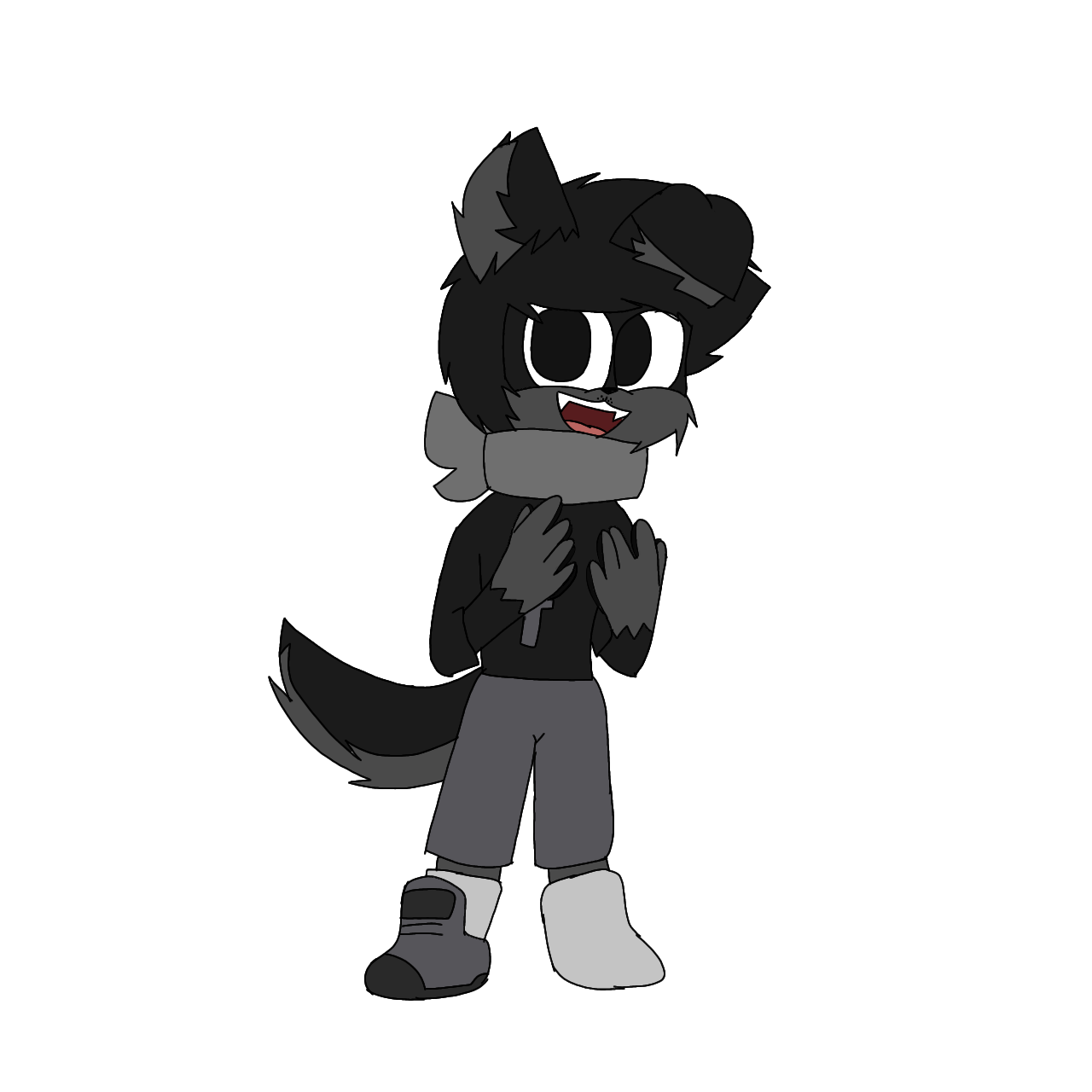 Alphabet Lore pet AU) F The Wolf Pup Crying by SparkyAnimate1205
