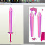 Adventure Time - Fionna's Crystal Sword Papercraft