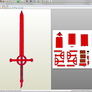 Adventure Time - Demon Sword Papercraft