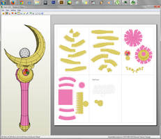 Sailor Moon - Moon Stick Papercraft