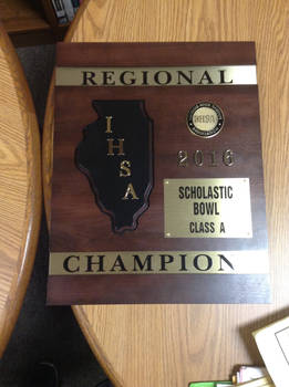 IHSA regional champions plaque 