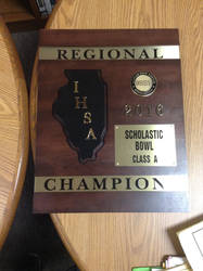 IHSA regional champions plaque 