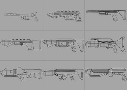 Flamethrower Sketches 1-9