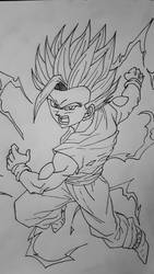 Teen Gohan line art