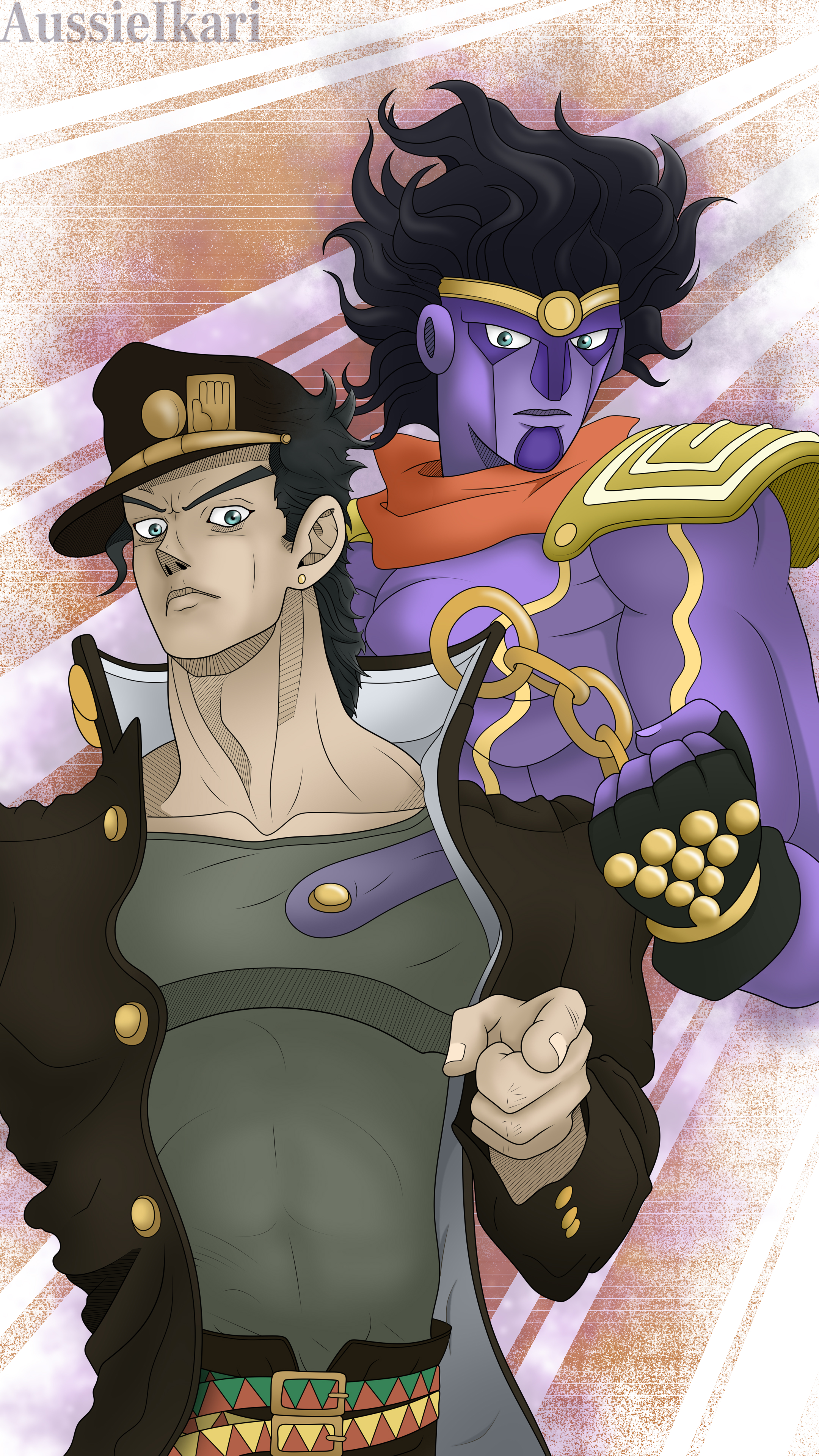 ArtStation - Kujo Jotaro & Star Platinum (Jojo's Bizarre Adventure)