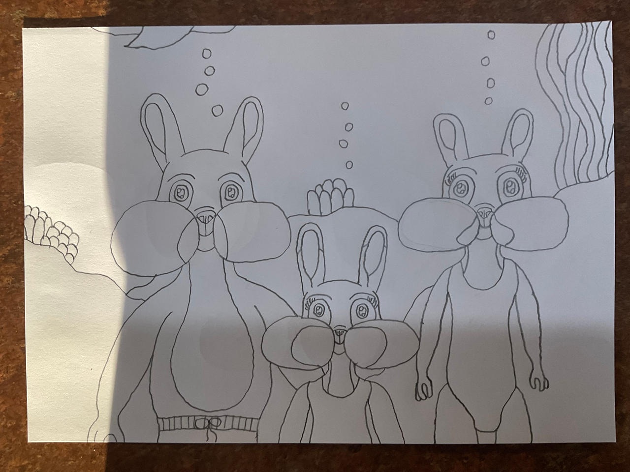 Adorable underwater bunny family. by danager5ouser on DeviantArt