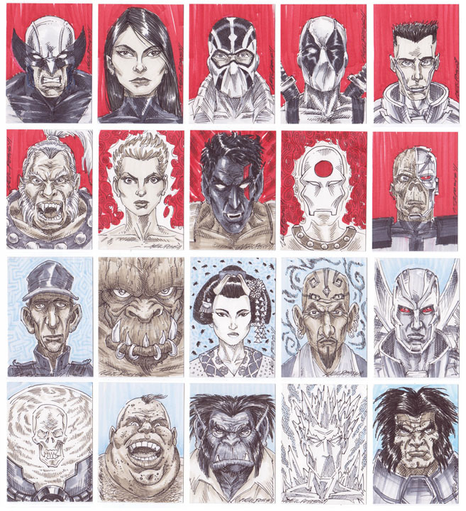 Uncanny X-Force Dark Angel Saga Sketch Cards