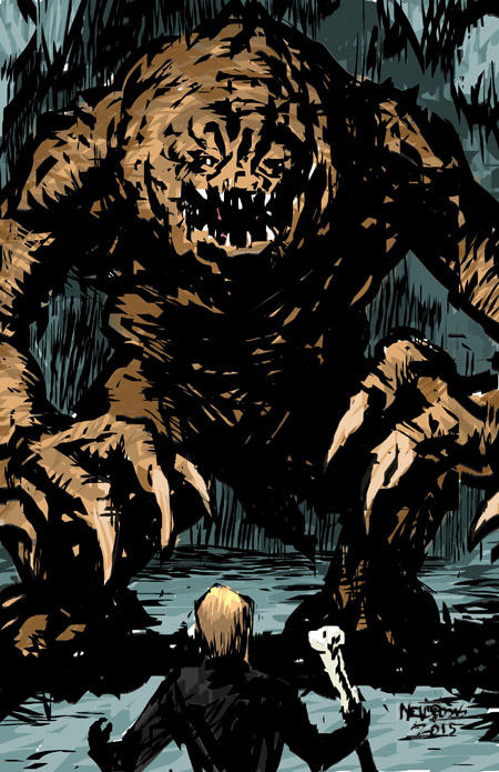 Luke meets Rancor by superheroartist on DeviantArt