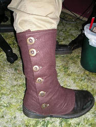 Brown wool spats 1