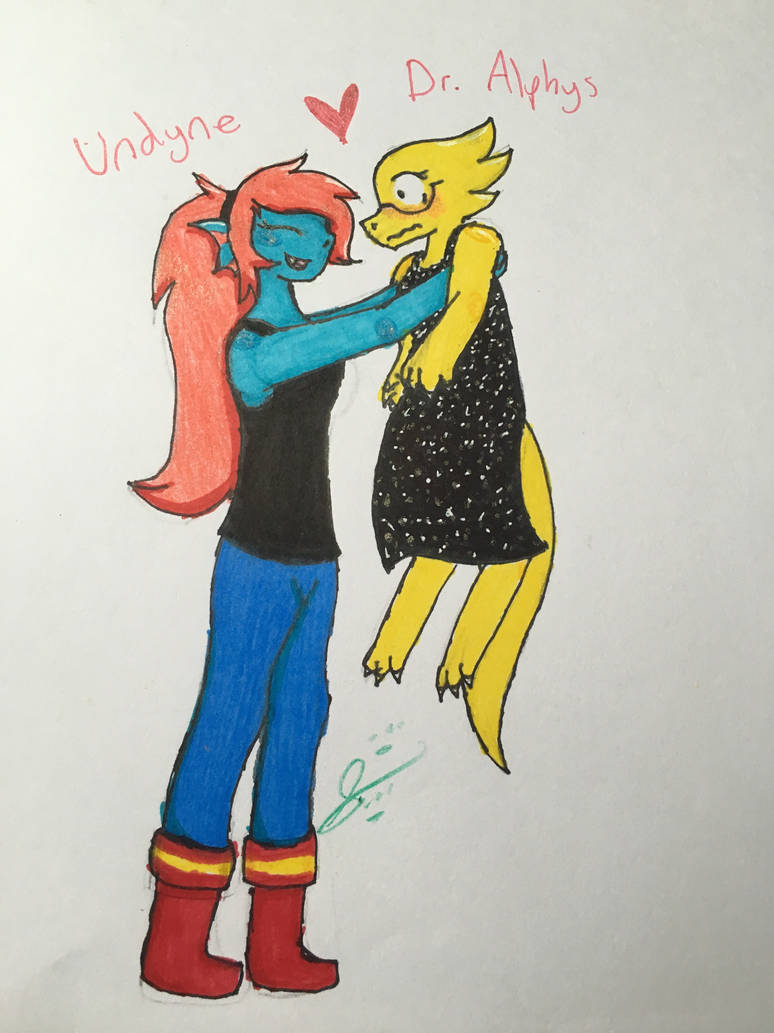 Undyne x Alphys by N3OSEKAI on DeviantArt
