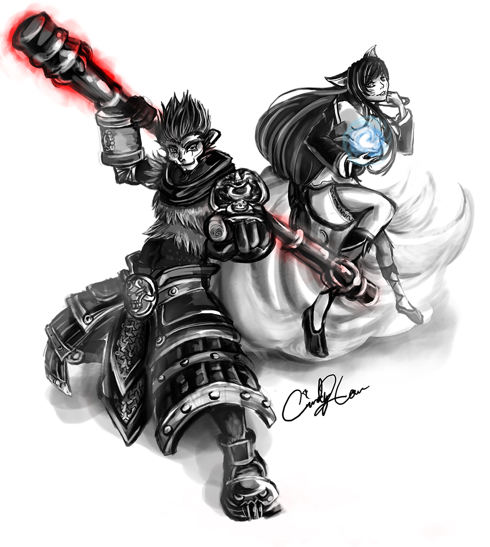 League of Legends - Ahri and Wukong