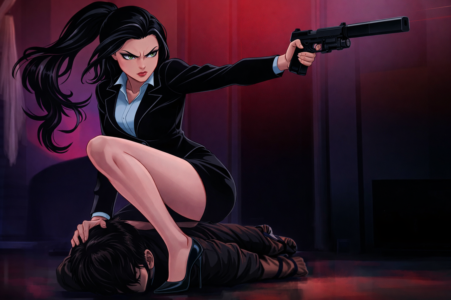 Deviantart Agent Down Agent Moxy Malone Taking Down A Suspect by Basic204 on DeviantArt