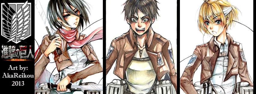 SnK Mikasa, Eren, Armin