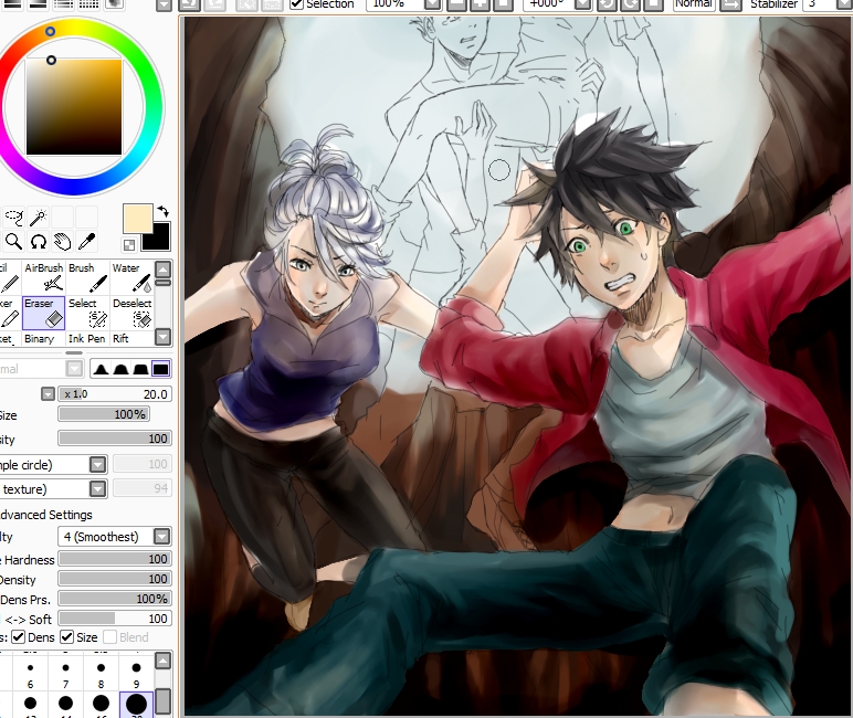 WIP manga cover for ANATHEMA