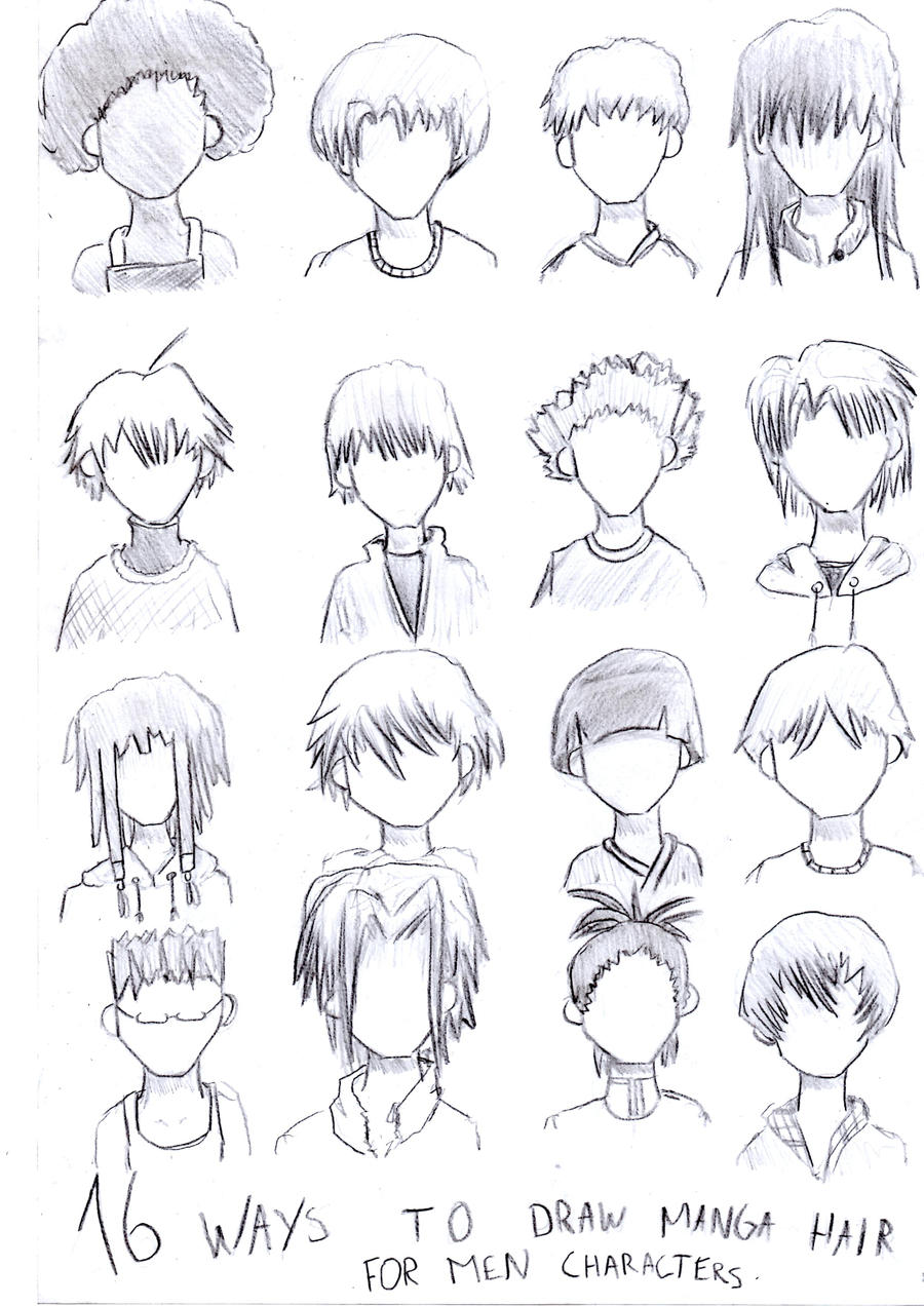 16 Ways To Draw Men Hair ! By Motherlov3R On Deviantart