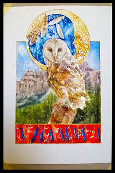 Owl watercolour