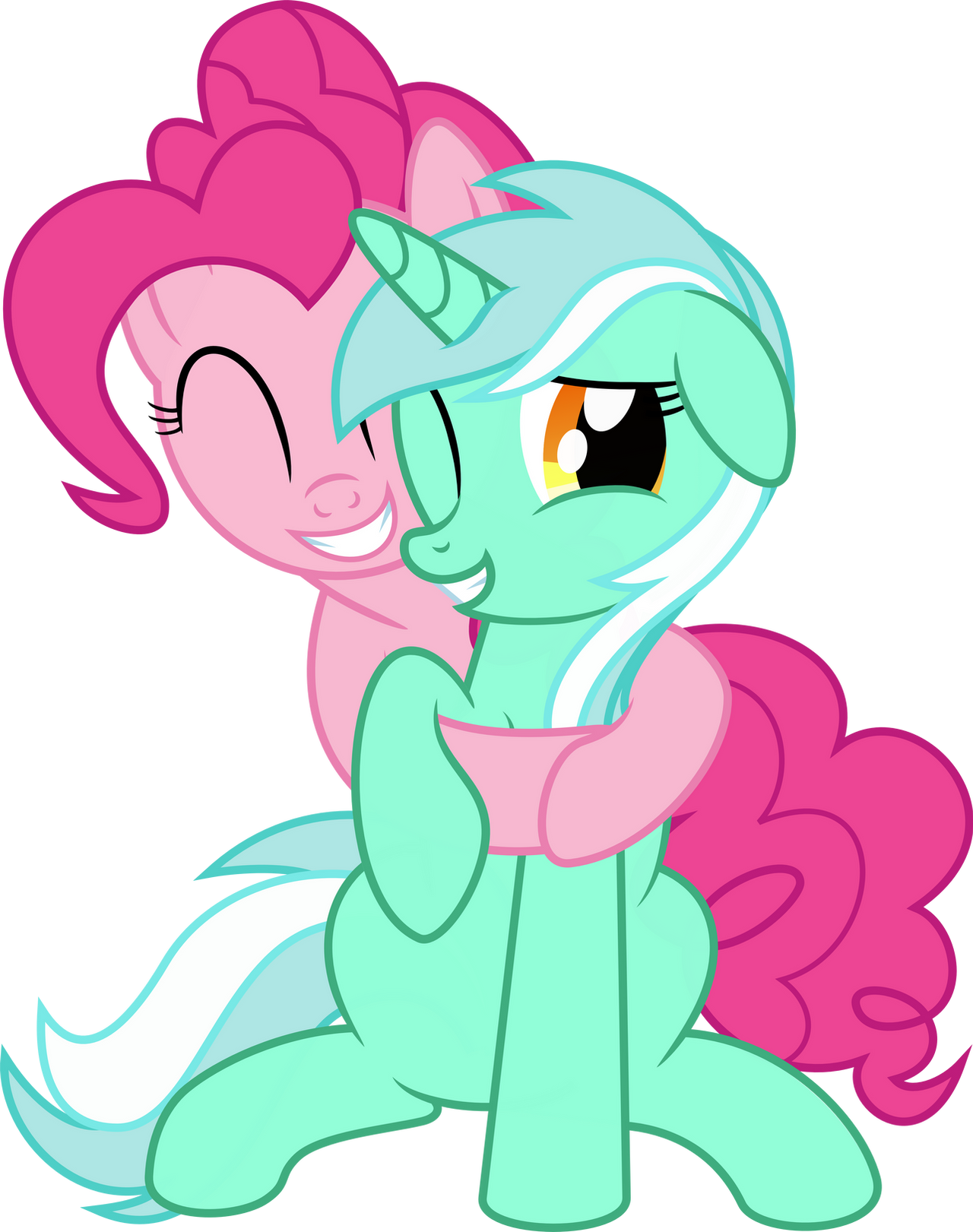 HUGS! Pinkie and Lyra
