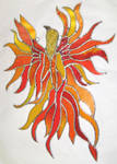 Stained Glass Phoenix by lunarisingart