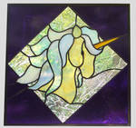 Stained Glass Unicorn by lunarisingart