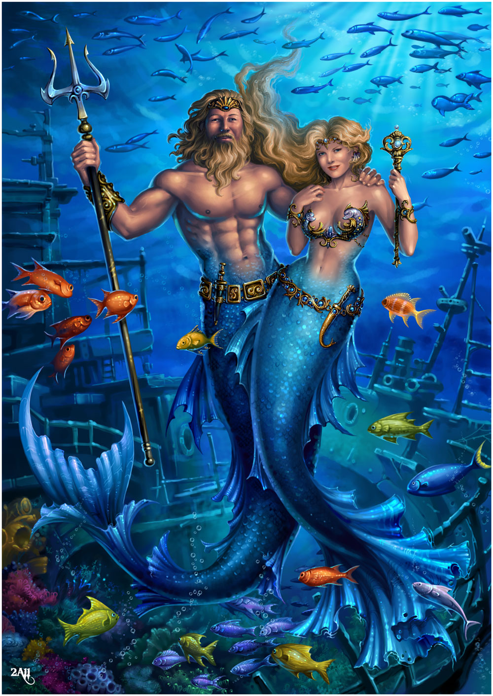 King Neptune and his Queen.
