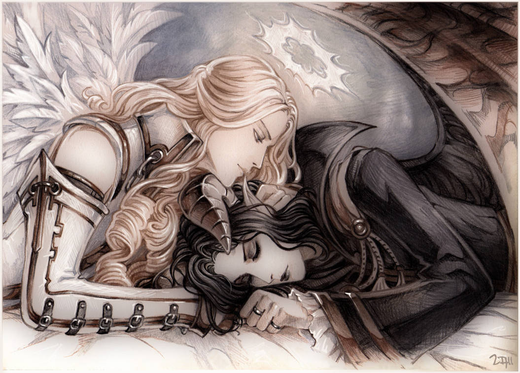 Sleeping Demon and Dreamy Angel by Candra