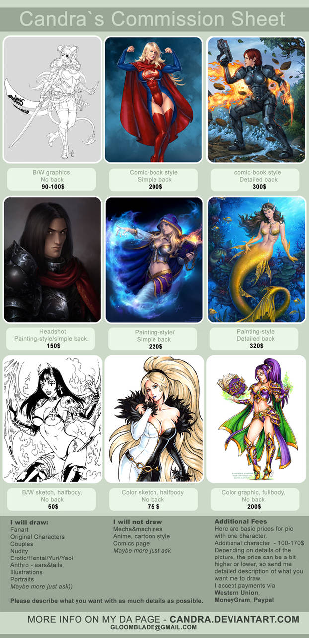 Commission price list - NEW by Candra Commission price list - NEW by Candra