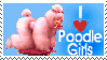 I Love Poodle Girls Stamp