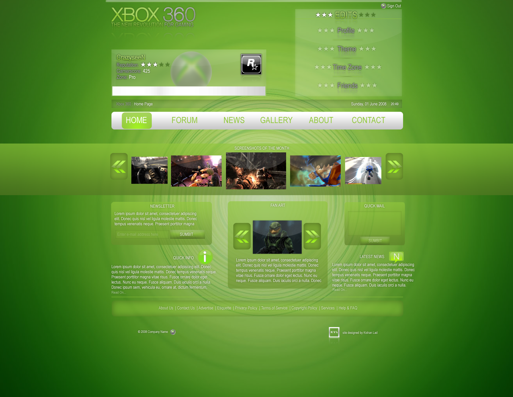 Xbox 360 Website By E Quinox On DeviantArt