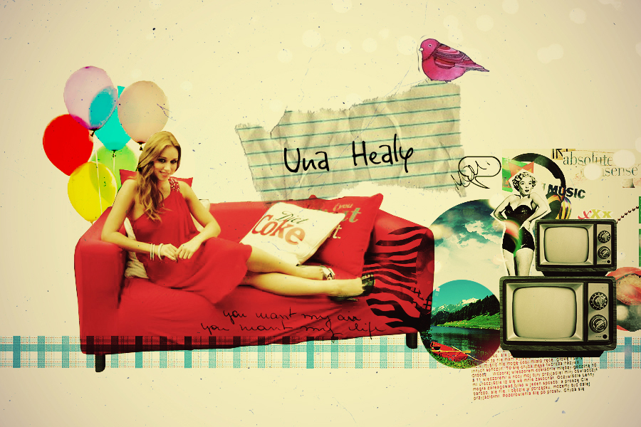 Una Healy Red Sofa Wallpaper