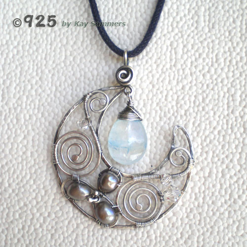 ++SOLD++ Winter Moon Pendant