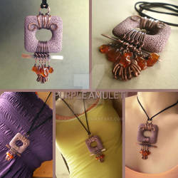 Purple Amulet Necklace by popnicute